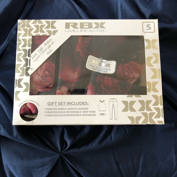 RBX 3 Piece Floral Rose Active Wear Set - Picture 13 of 15